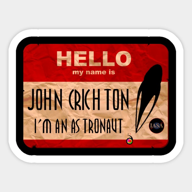 Hello my name is John Crichton Sticker by rednessdesign